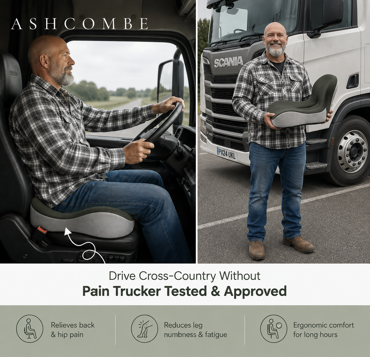 Ashcombe Orthopaedic Seat Cushion