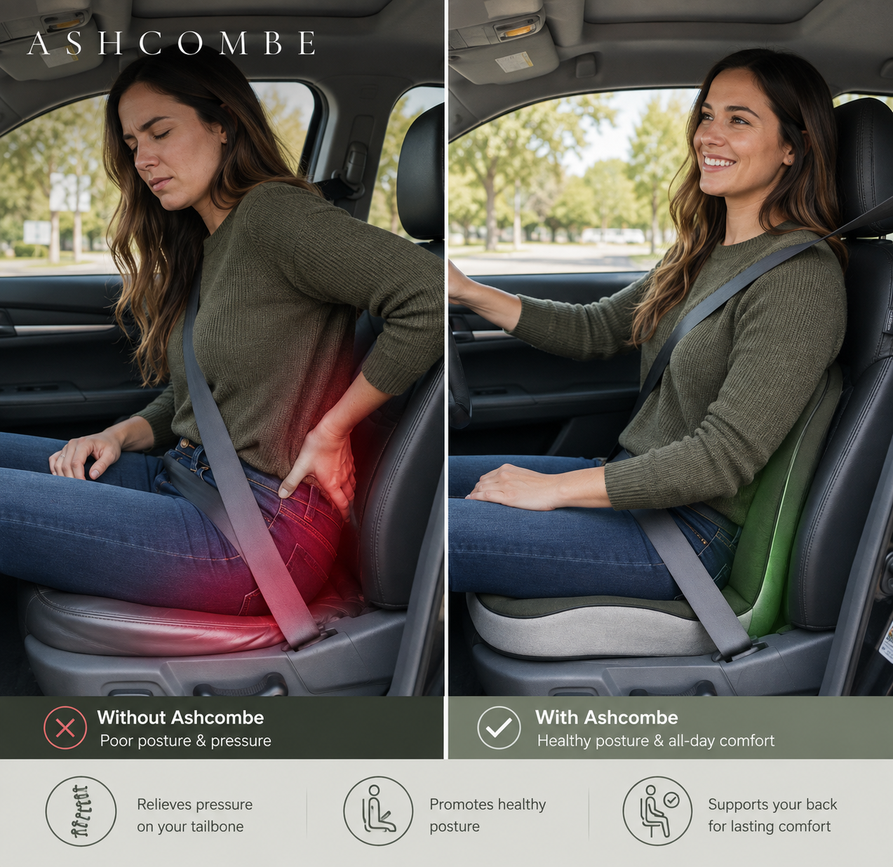 Ashcombe Orthopaedic Seat Cushion